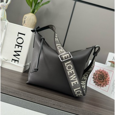 Loewe Small Cubi Messenger Bag-Deep grey