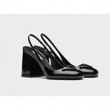 Décolleté slingback in vernice