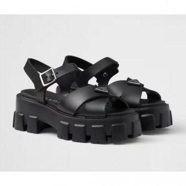 Prada Rubber Monolith Sandals,  Size 35-41