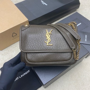 Borsa NIKI baby in pelle di agnello martellata-Light Musk