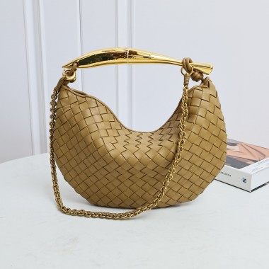 Bottega Veneta Sardine Chain Bag-Dark Praline