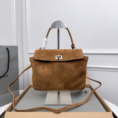 Balenciaga Rodeo Mini Handbag in Suede and calfskin  