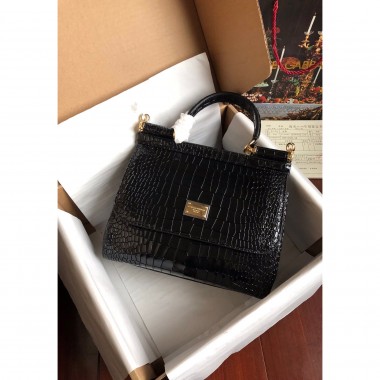 Dolce&Gabbana Borse sicily Media in Pelle coccodrillo