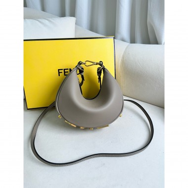 Fendigraphy Mini leather bag-Grey