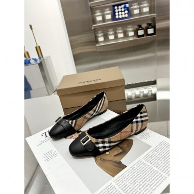 Burberry Check and leather Ballerinas , Size 35-42