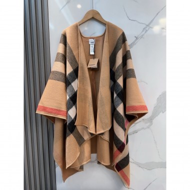 Burberry Classic Check Wool Cape 