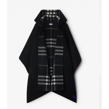 Burberry Reversible Check and Cashmere Hooded Cape 