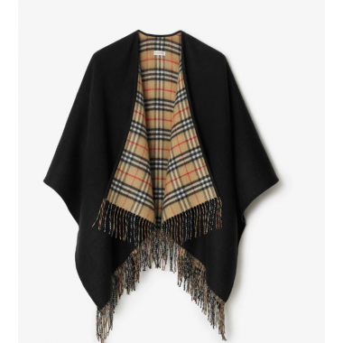 Burberry Reversible Check Wool Cape 