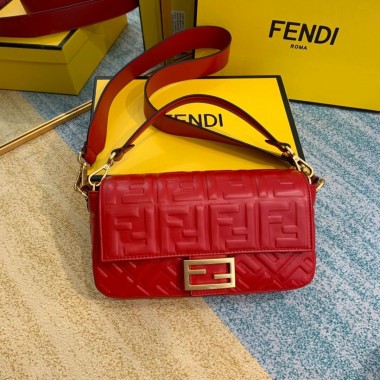 Fendi Baguette Medium Leather Bag 