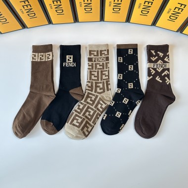 Fendi socks ( 5 pairs)