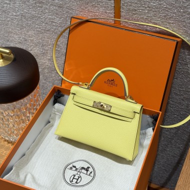 Hermes Mini Kelly Epsom leather-Lime