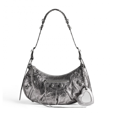 Balenciaga Le Cagole Borsa a tracolla piccola-Silver