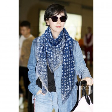 LV Denim Gradient Shawl