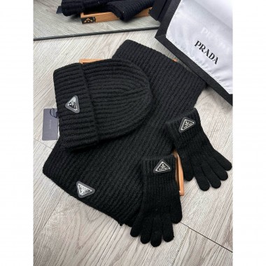 Prada Set von Kaschmir Scalp / Cappello / Guanti