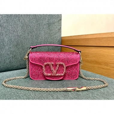 Valentino Locò small shoulder bag with rhinestone 