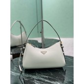Prada Aimée medium leather shoulder bag-White