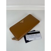 Prada Large Saffiano Leather Wallet-Caramel 