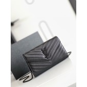 POCHETTE CON CATENA CASSANDRE CLASSICA IN PELLE GRAIN DE POUDRE