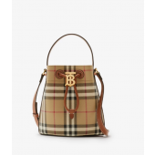 Burberry Mini TB Bucket Bag -Archive beige/briar brown