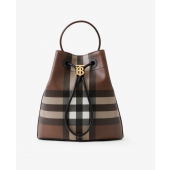 Burberry Small TB Bucket Bag-Dark birch brown