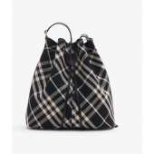 Burberry Medium Check Bucket Bag- Black/Calico