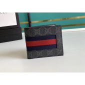Gucci  Portafoglio in tessuto GG Supreme con dettaglio Web 