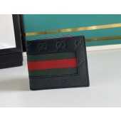 Gucci  Portafoglio in pelle Gucci Signature con dettaglio Web 