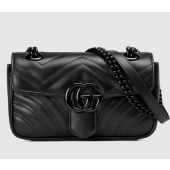 Borsa a spalla GG Marmont misura piccola -All black