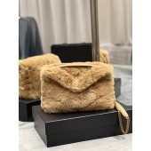 YSL Yves Saint Laurent Puffer Small Bag  in Shearling 