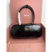 Miu Miu Beau naplak patent leather bag-Black