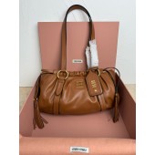 Miu Miu Small Joie nappa leather bag-Oak