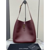 Saint Laurent LE 5 À 7 Supple Large in grained leather -Bordeaux 