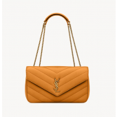 Saint Laurent Loulou Medium in matelasse lambskin-Sunflower