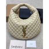 Saint Laurent Icare Medium Hobo in Quilted Nappa-Beige