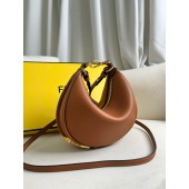 Fendigraphy Mini leather bag-Brown