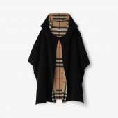 Burberry Reversible Check and Cashmere Hooded Cape 