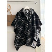 Burberry Check Wool  Hooded Cape 