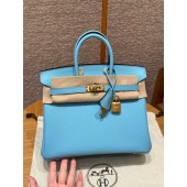 Hermes Birkin 25 / 30  in Epsom Leather-Celeste