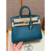 Hermes Birkin 25 /  30  in Epsom Leather-Vert Bosphore