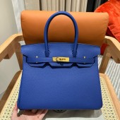 Hermes Birkin 25 / Birkin 30  in Togo Leather-Blue Hydra