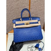 Pre-ordered Birkin 25 / 30  in Ostrich Leather- Blue roy