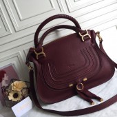 Borsa media Chloe Marcie-Burgundy
