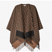 Fendi Wool and Cashmere FF Poncho