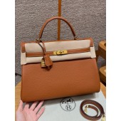 Hermes Kelly 35cm in Togo leather-Brown