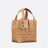 Small Dior Toujours Vertical Tote Bag-Tan