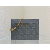 Dior Caro Zipped Pouch with Chain 