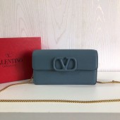 Valentino Portafoglio Con Catena Vlogo in Pelle  