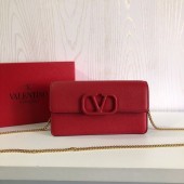 Valentino Portafoglio Con Catena Vlogo in Pelle