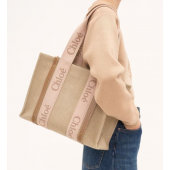 Chloe Woody Tote di biancheria media