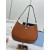 Borsa a spalla Prada Cleo in pelle spazzolata-Brown